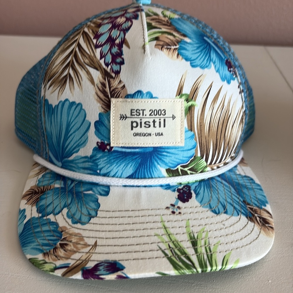Pistol tropical trucker hat.
